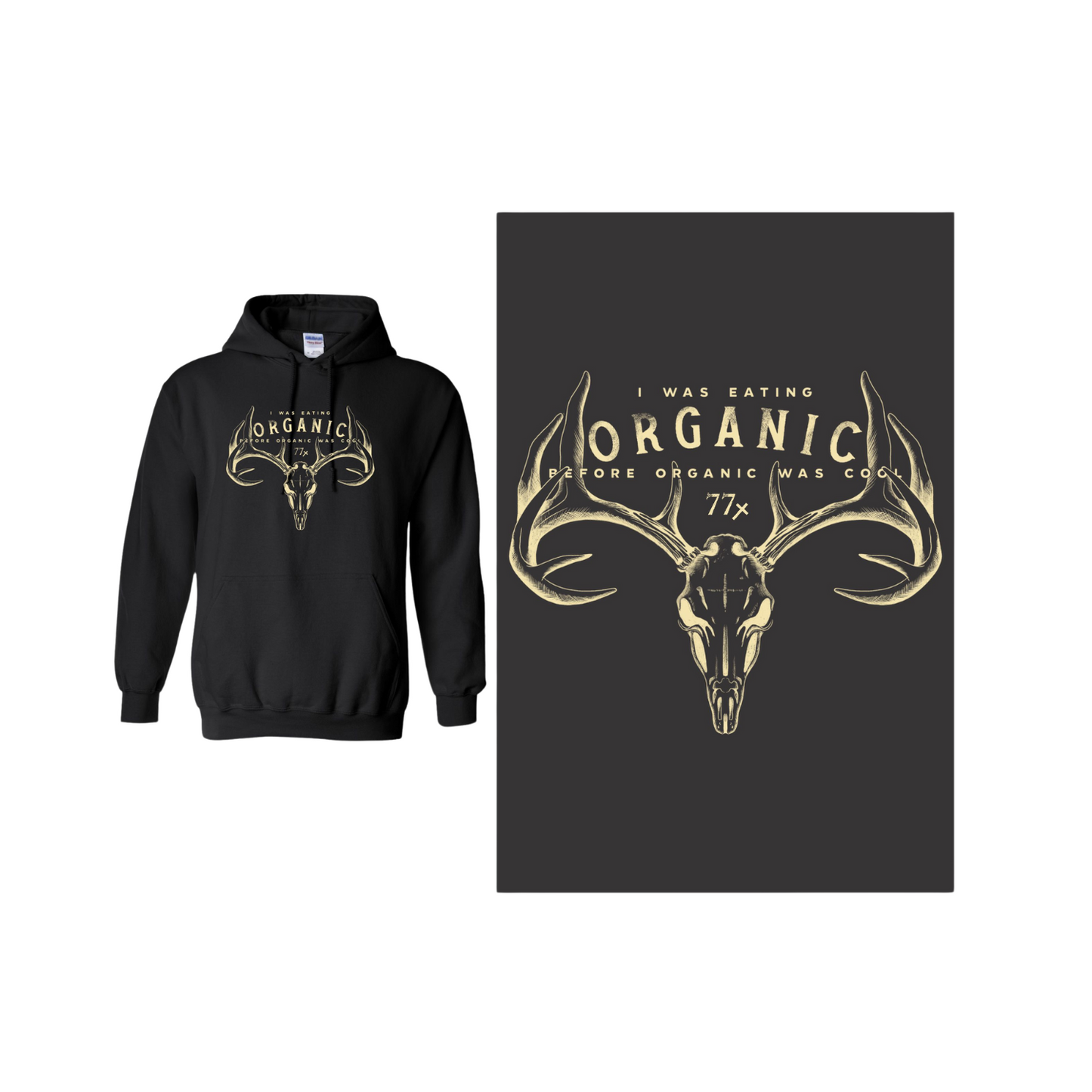 77x Organic Hoodie (Black)