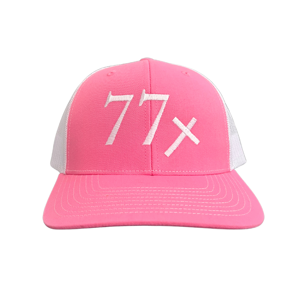 77x Hat (Pink/White)