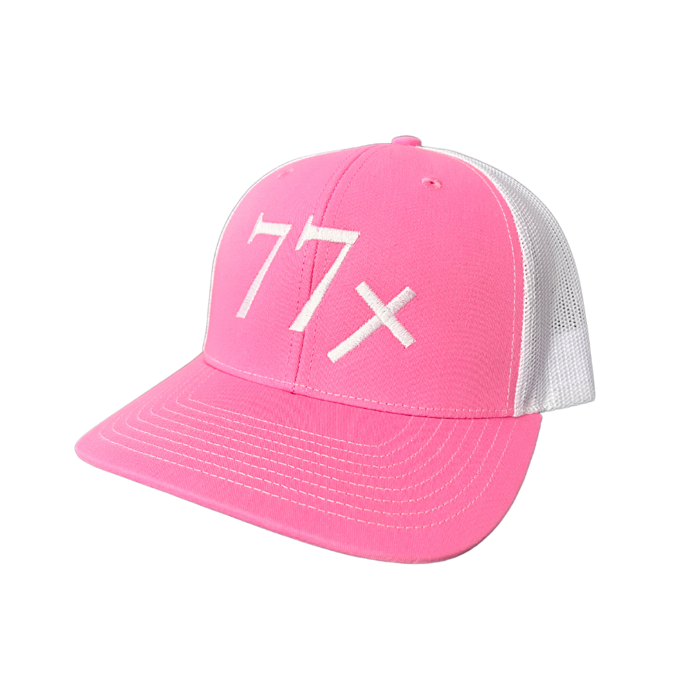 77x Hat (Pink/White)