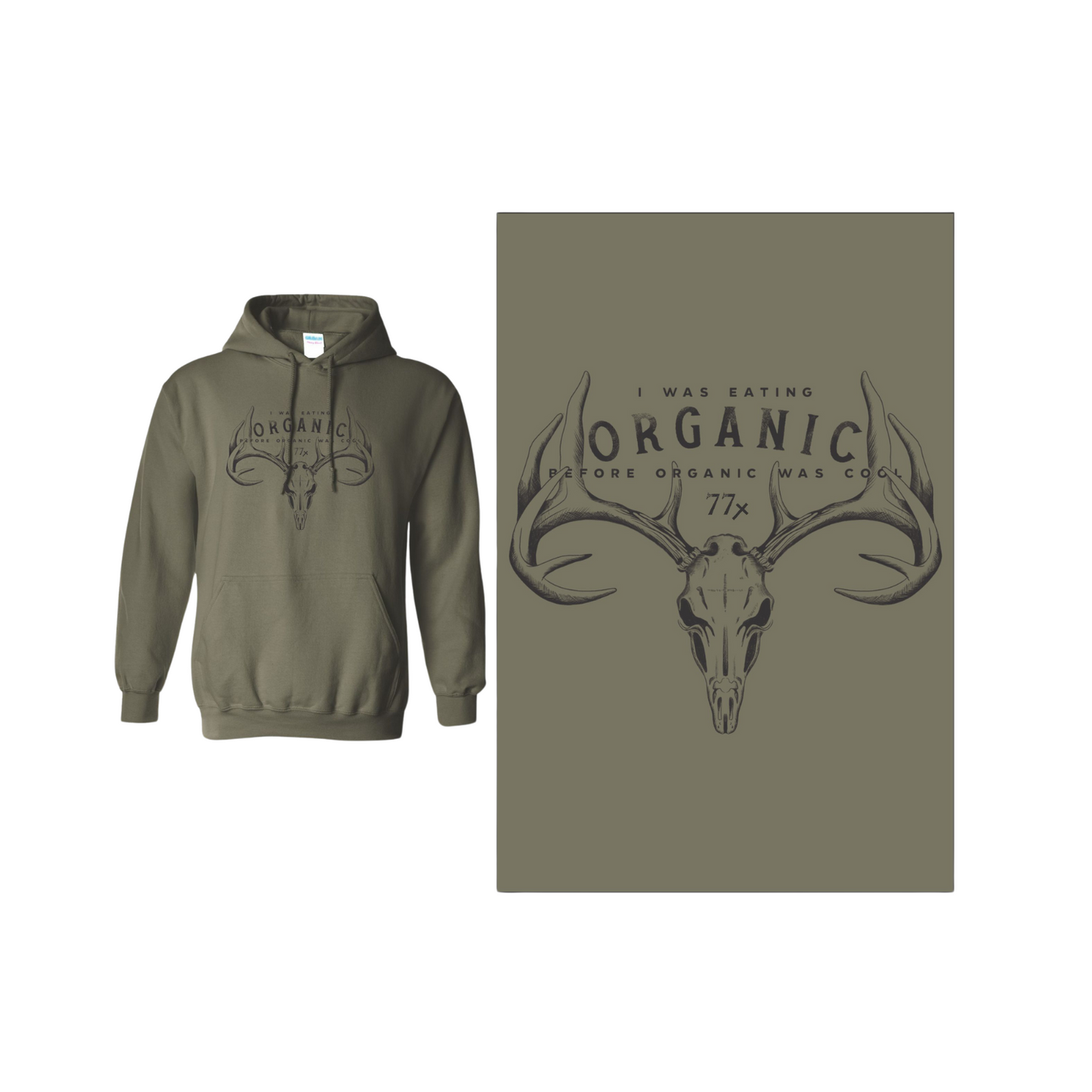 77x Organic Hoodie (Hunter Green)