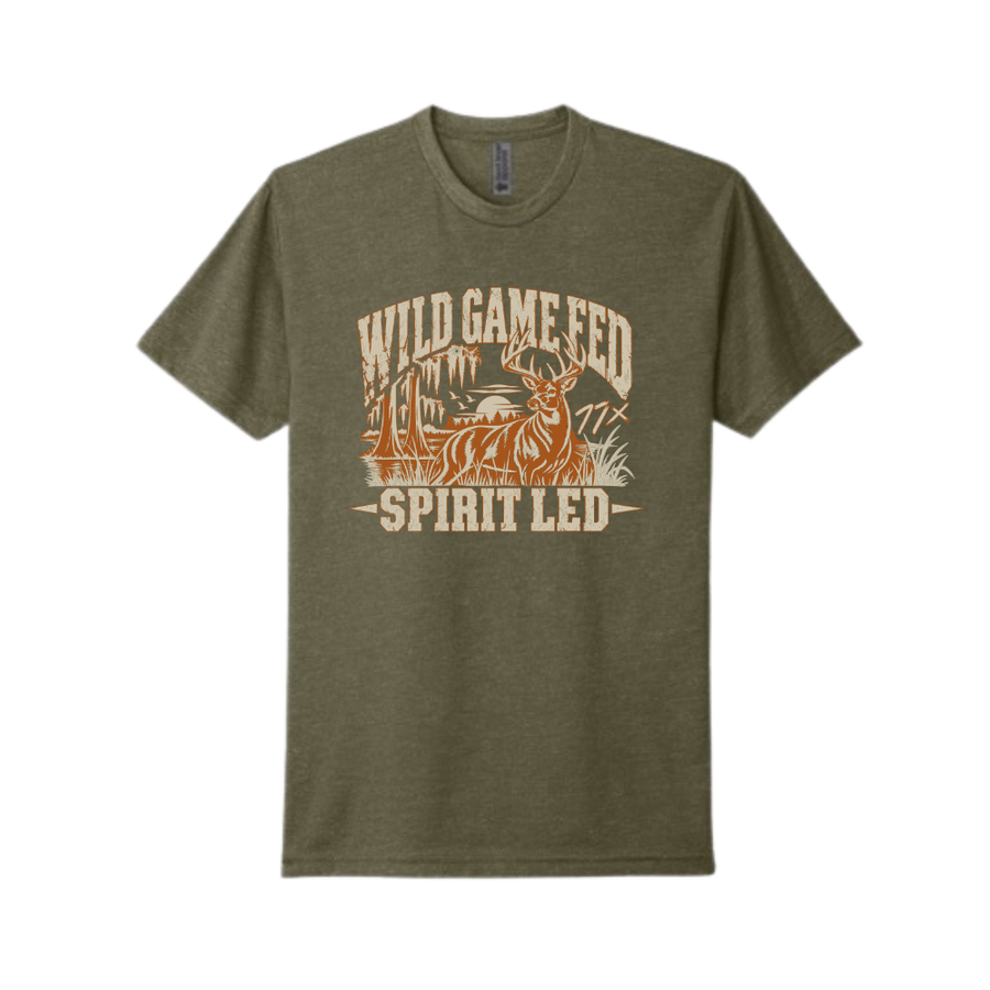 Wild Game Fed Spirit Led T-Shirt - Hunter Green